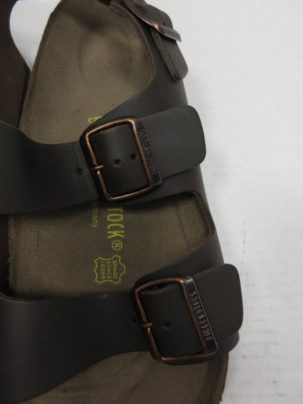 Birkenstock Sandals 44 Milano Leather Slingback Buckle Germany 11 NEW - Picture 5 of 15